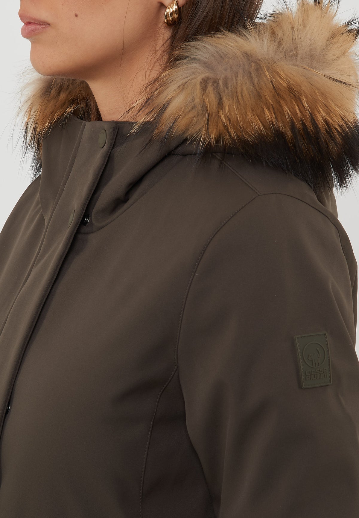 Lolita Real Fur Piumino Softshell Da Donna Mulch 