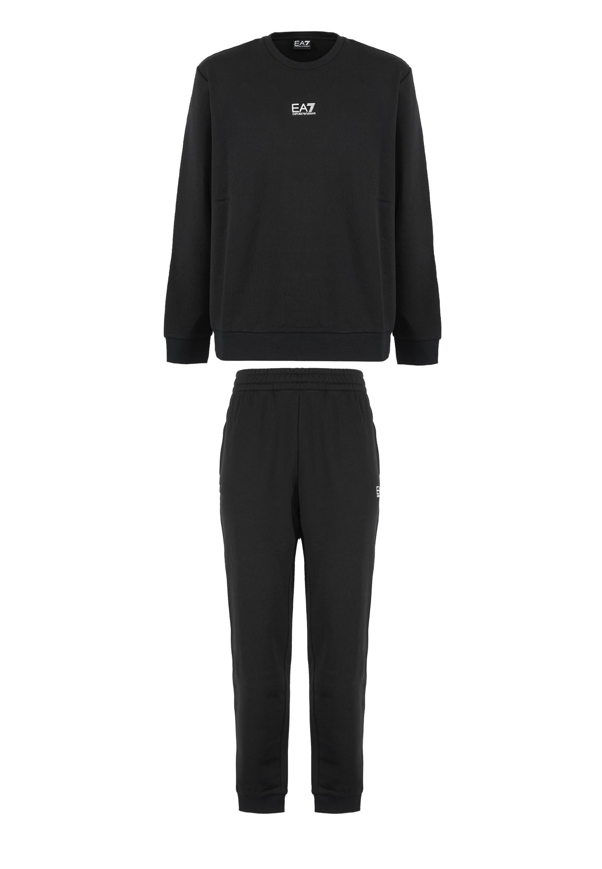 Tuta Girocollo Core Identity In Misto Cotone Black 