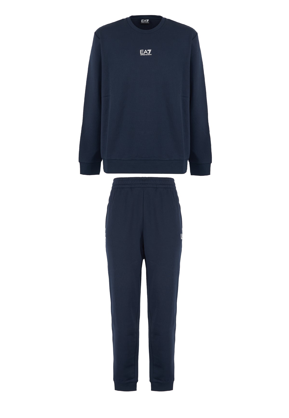 Tuta Girocollo Core Identity In Misto Cotone Blue 