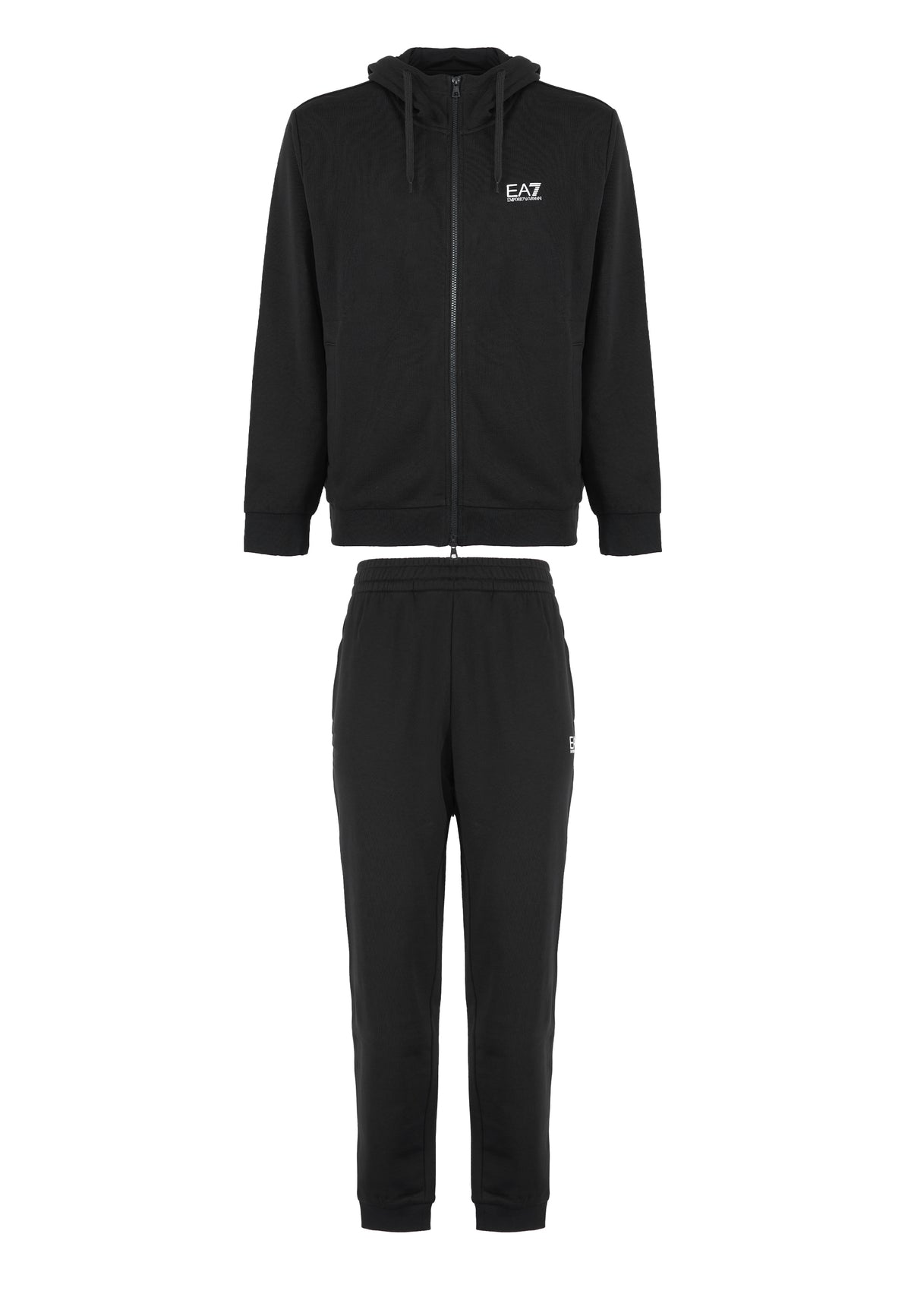 Tuta Con Cappuccio Core Identity In Misto Cotone Black 