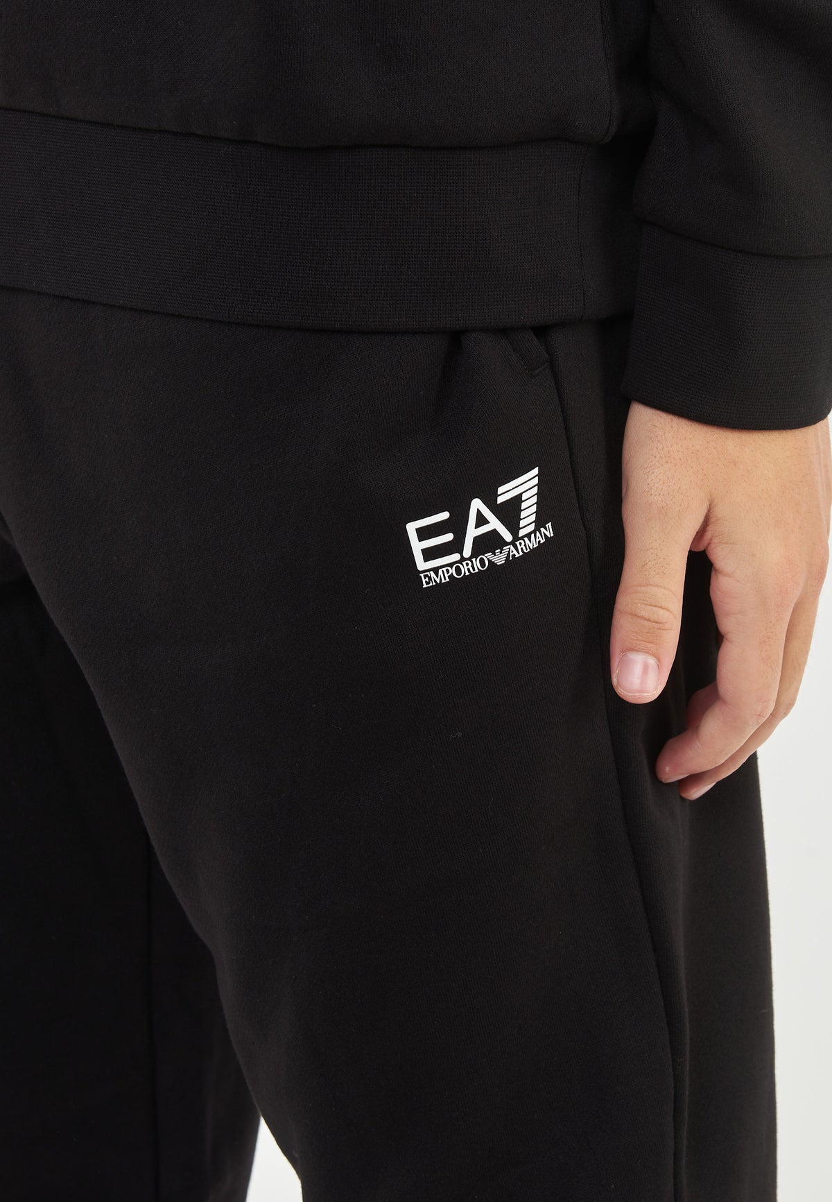 Tuta Con Cappuccio Core Identity In Misto Cotone Black 
