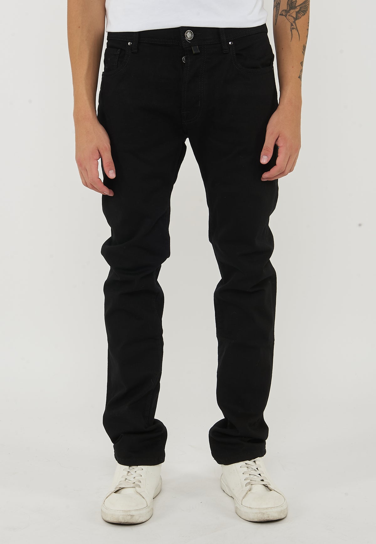 Jeans 5 tasche Bard Fast Regular-Slim In Denim Super Stretch Stay Black Lavaggio Rinse 