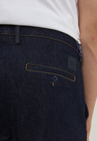 Jeans Chino Bobby Slim In Denim Comfort Blu Scuro Lavaggio Stone 