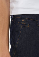 Jeans Chino Bobby Slim In Denim Comfort Blu Scuro Lavaggio Stone 