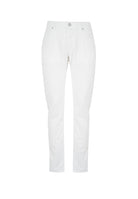 Pantaloni 5 Tasche Nick In Velluto a Coste Stretch Di Cotone Optical White 