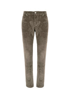 Pantaloni 5 Tasche Nick In Velluto a Coste Stretch Di Cotone Elephant Grey 
