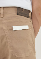 Pantalone John Toppa Cotone Slim Fit Beige Sabbia 