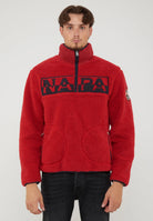 Felpa In Pile Con Mezza Zip T-Archive Fleece Haute Red 