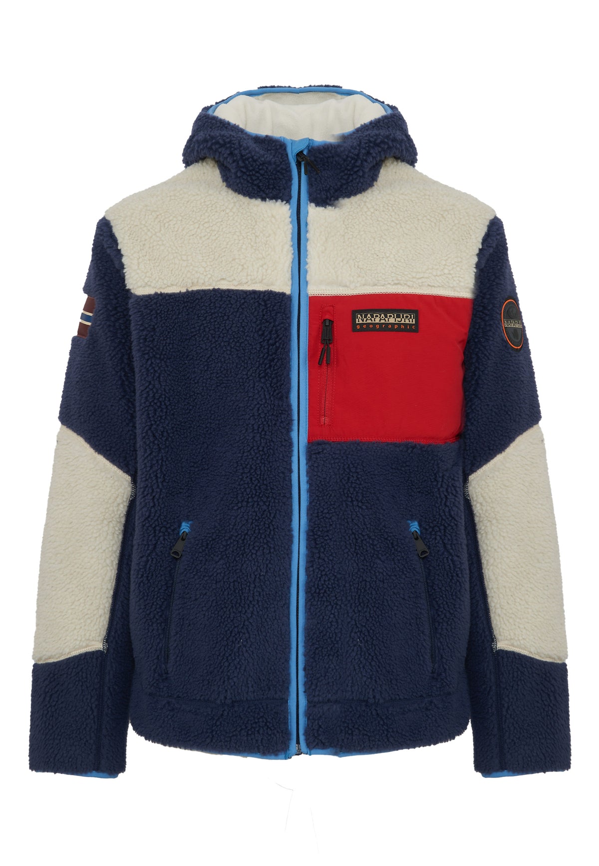 Felpa in Pile con Cappuccio e Zip Yupik Multicolore 