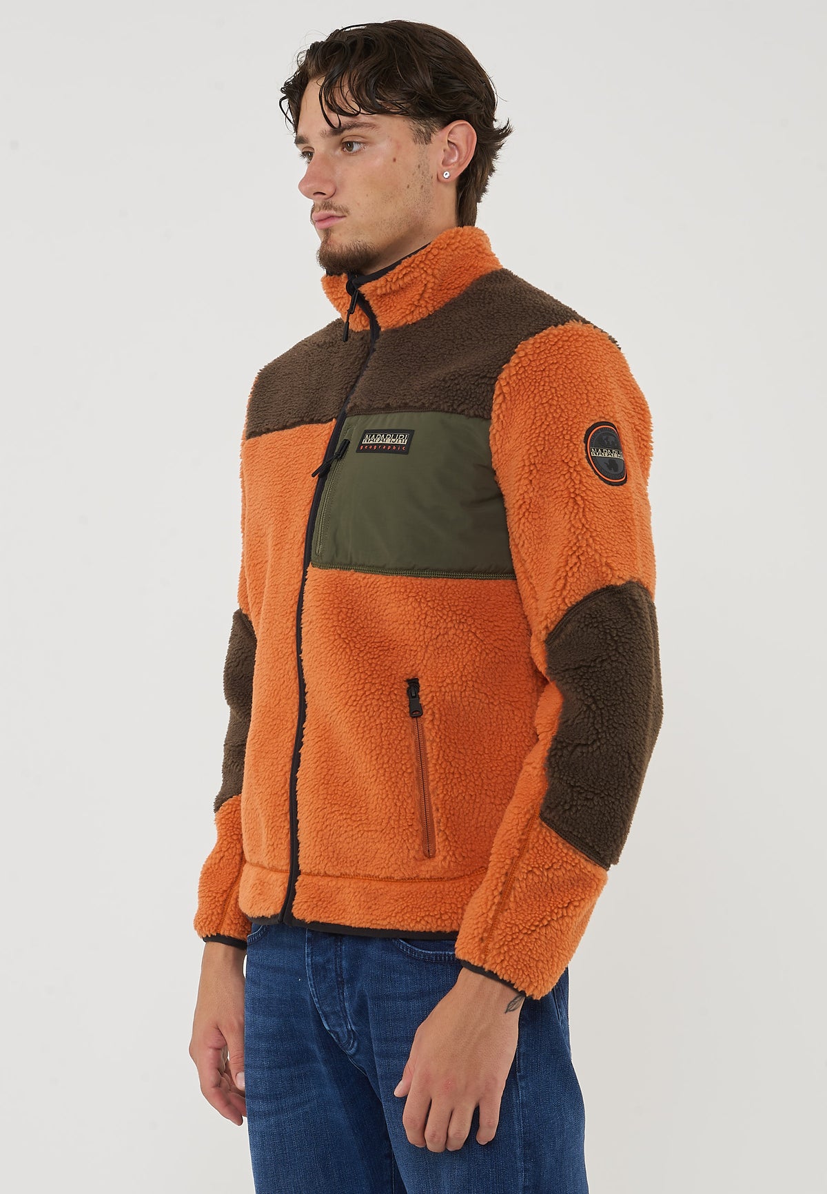 Felpa in Pile con Zip Yupik Multicolore 