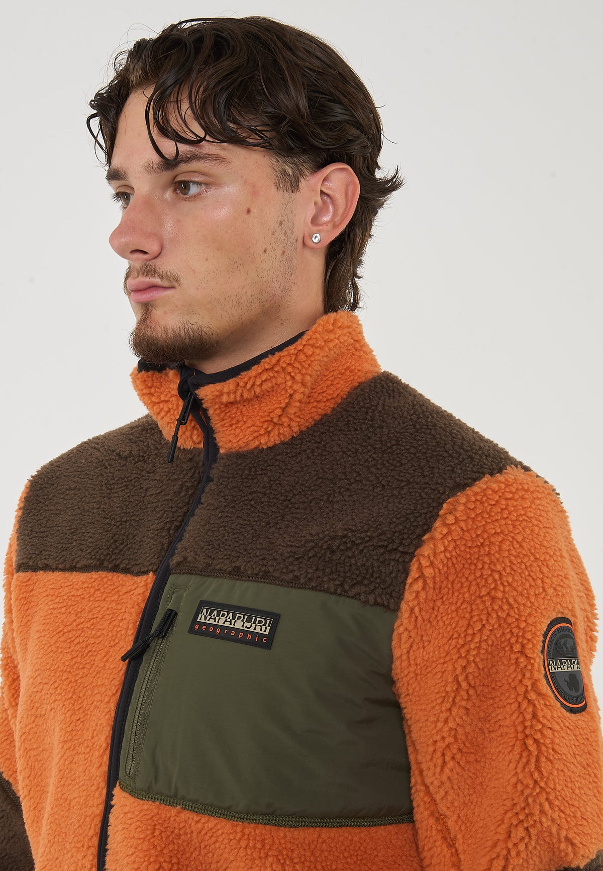 Felpa in Pile con Cappuccio e Zip Yupik Multicolore 