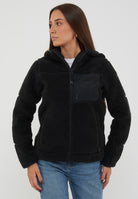 Felpa in Pile con Cappuccio e Zip Yupik Black Beauty 