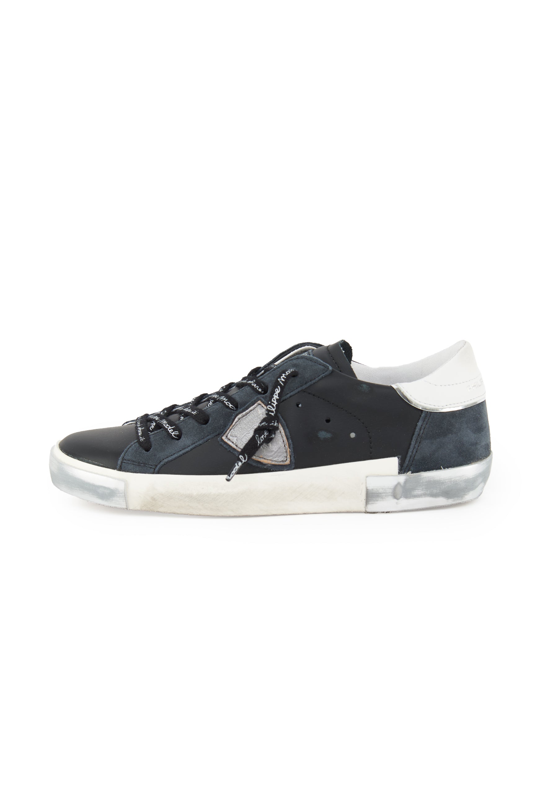 Sneaker Bassa Prsx Nero Argento 