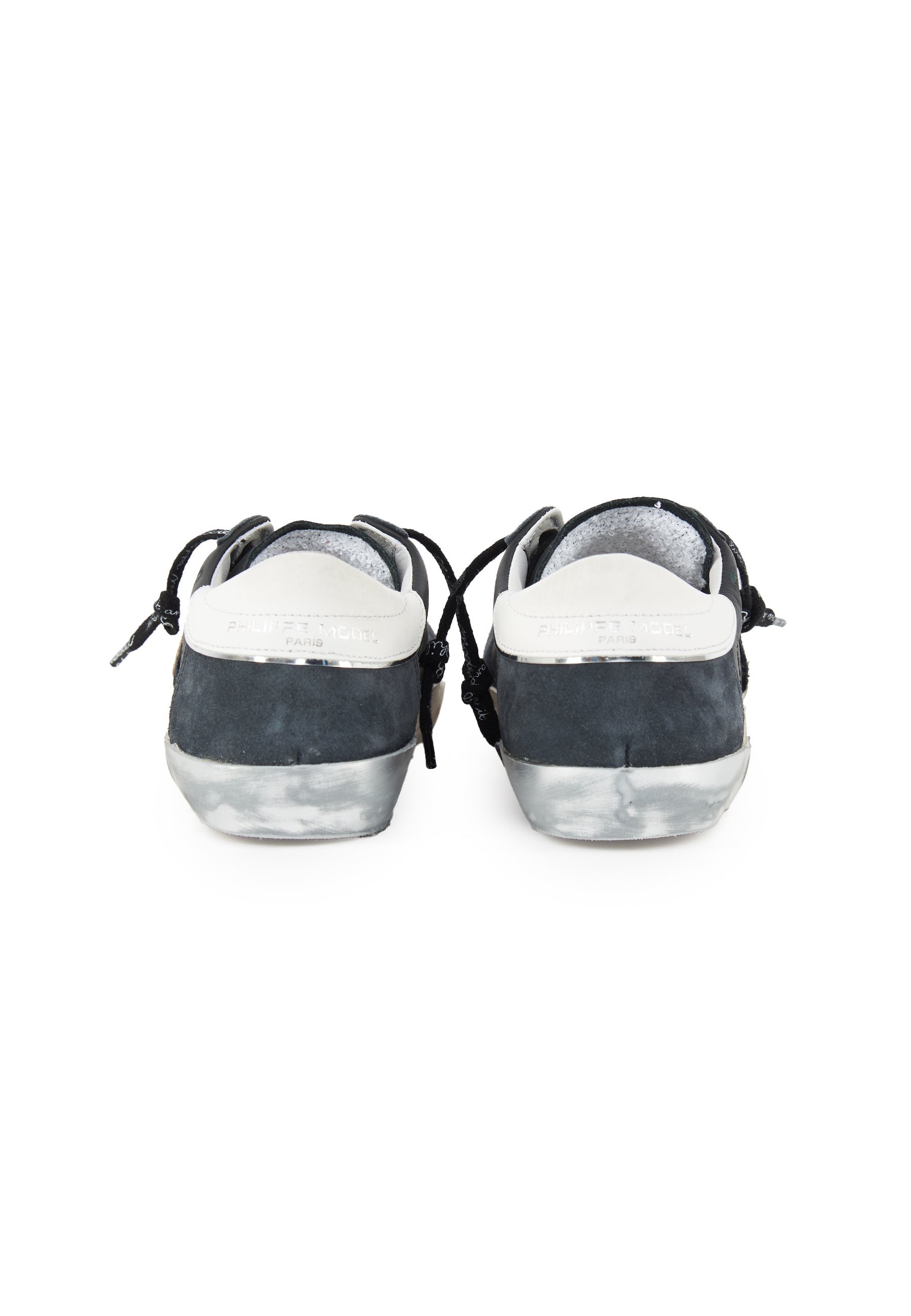 Sneaker Bassa Prsx Nero Argento 