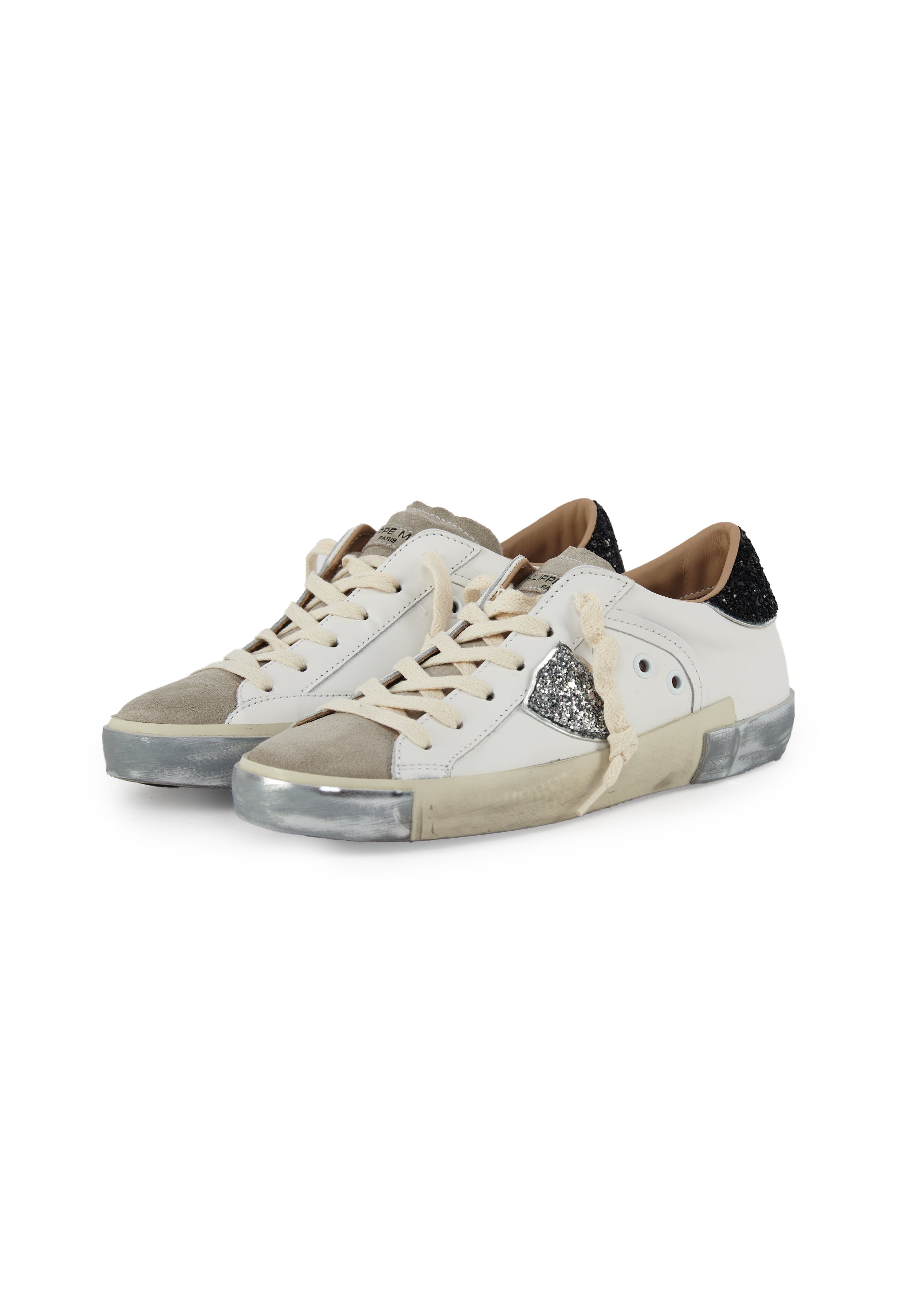 Sneaker Bassa Prsx Bianco Nero 