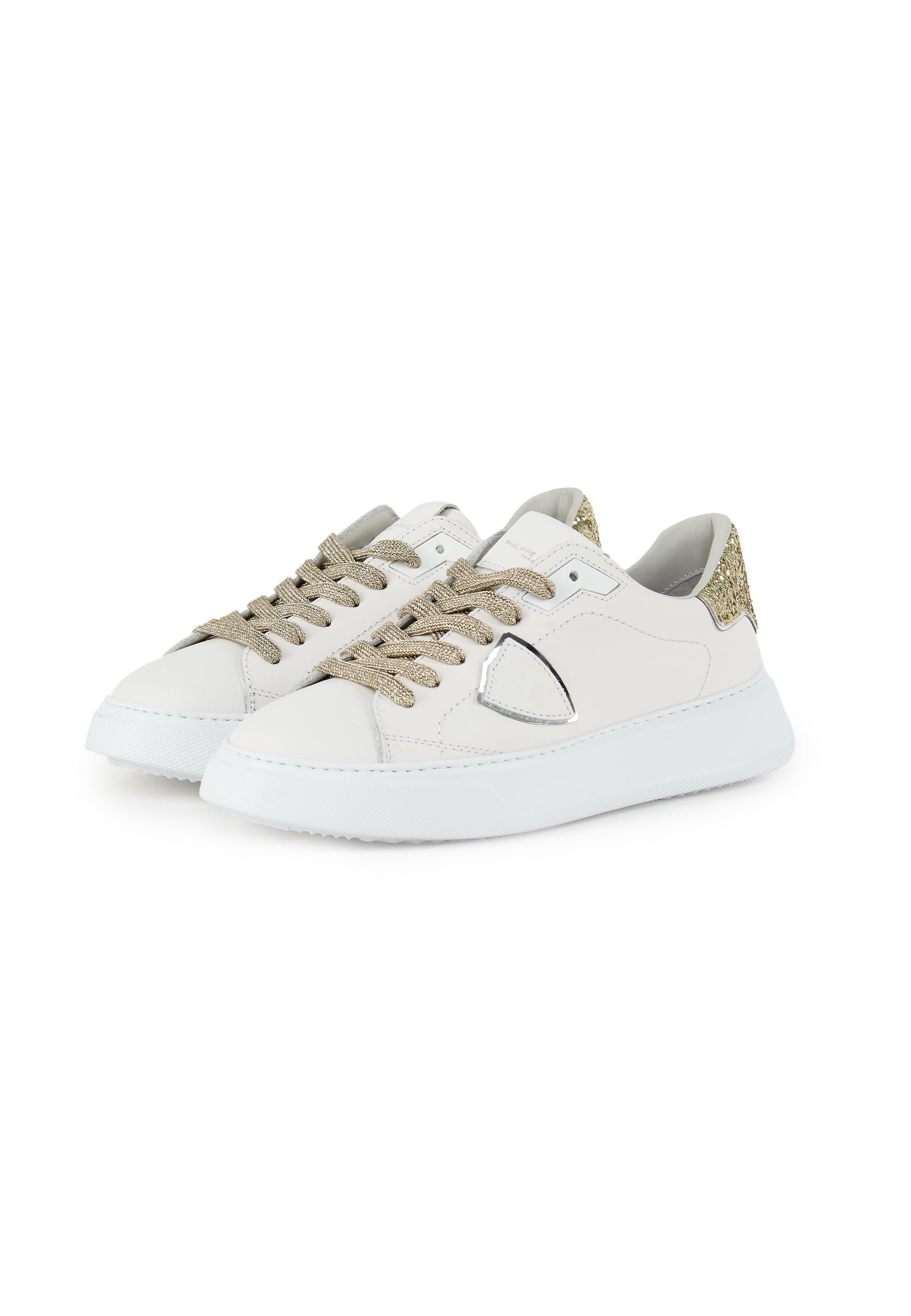 Sneaker Temple Donna Bianco Oro 