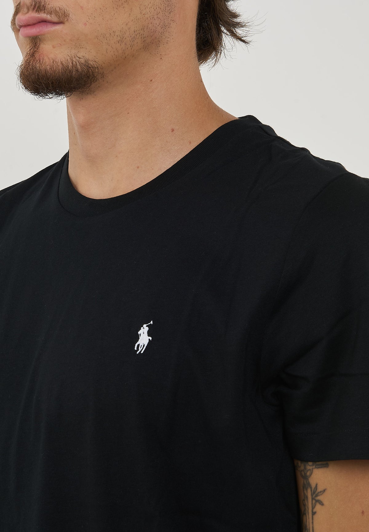 T-Shirt In Jersey di Cotone Black 