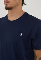 T-Shirt In Jersey di Cotone Navy 