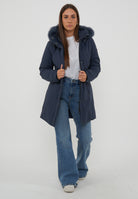 Parka Donna Modello Lady Tech Fur Jacket Dark Blue 