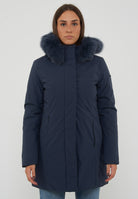 Parka Donna Modello Lady Tech Fur Jacket Dark Blue 