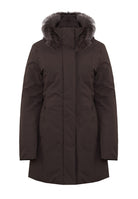 Parka Donna Modello Lady Tech Fur Jacket Black Coffee 