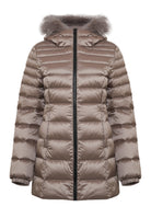 Piumino Long Mead Fur Jacket Mastice 