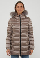 Piumino Long Mead Fur Jacket Mastice 