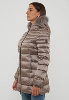 Piumino Long Mead Fur Jacket Mastice 
