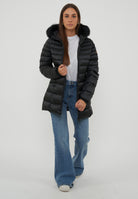 Piumino Long Mead Fur Jacket Black 