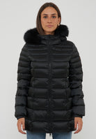 Piumino Long Mead Fur Jacket Black 