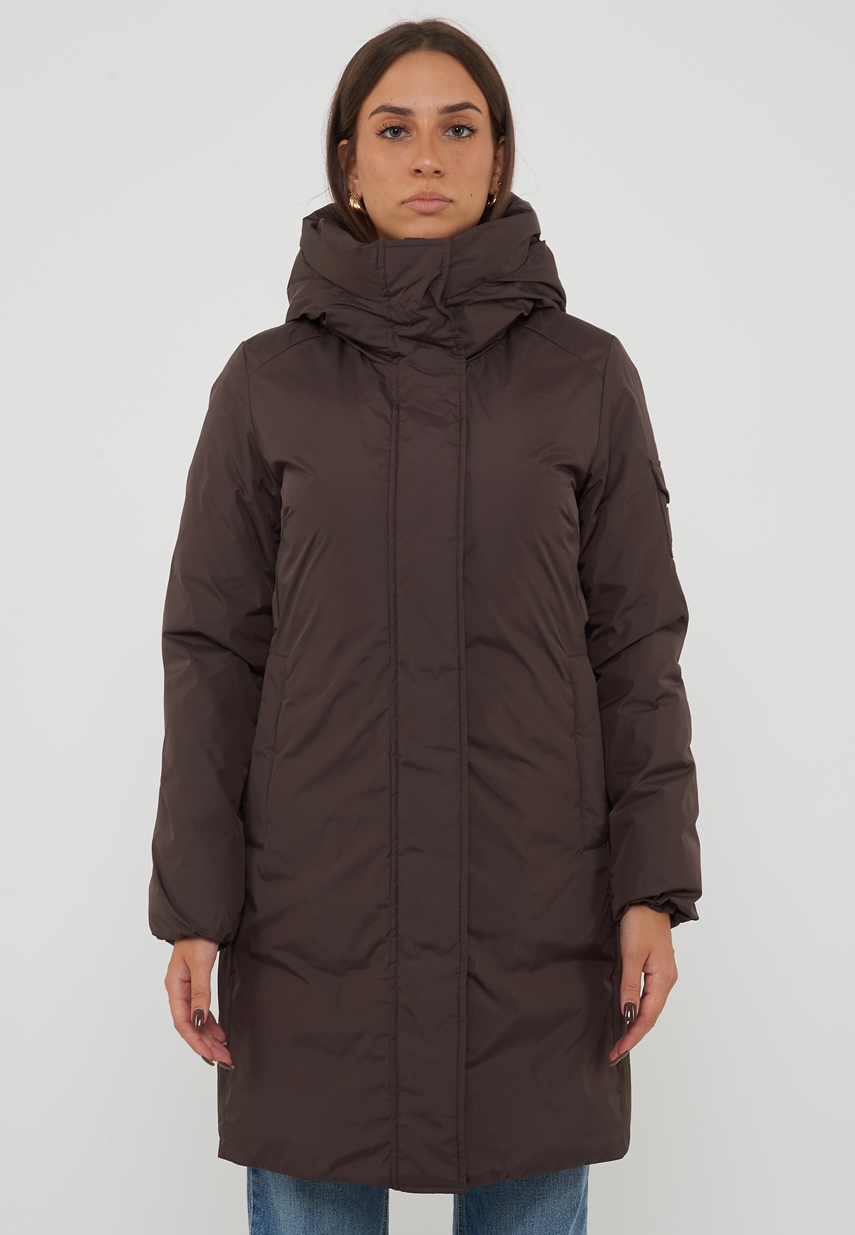 Piumino Donna Long Nebla Jackey Black Coffee 