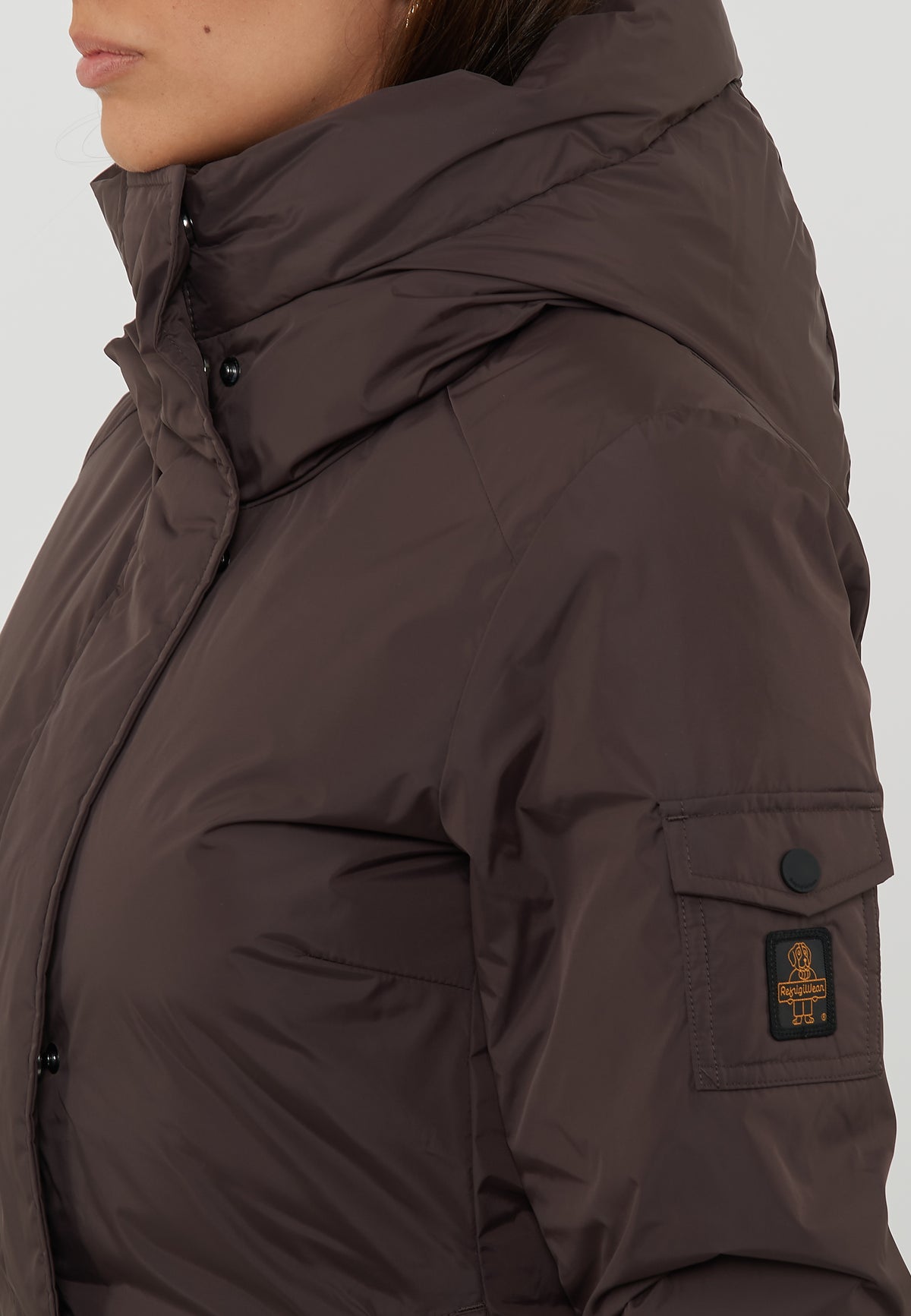 Piumino Donna Long Nebla Jackey Black Coffee 