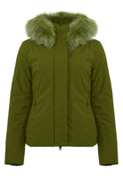 Parka Corto Donna Short Lady Tech Fur Jacket Pesto 