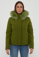Parka Corto Donna Short Lady Tech Fur Jacket Pesto 