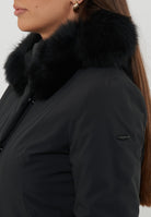 Parka Corto Donna Short Lady Tech Fur Jacket Nero 