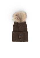 Berretto Donna Modello Snow Flake Bianco Coffee 