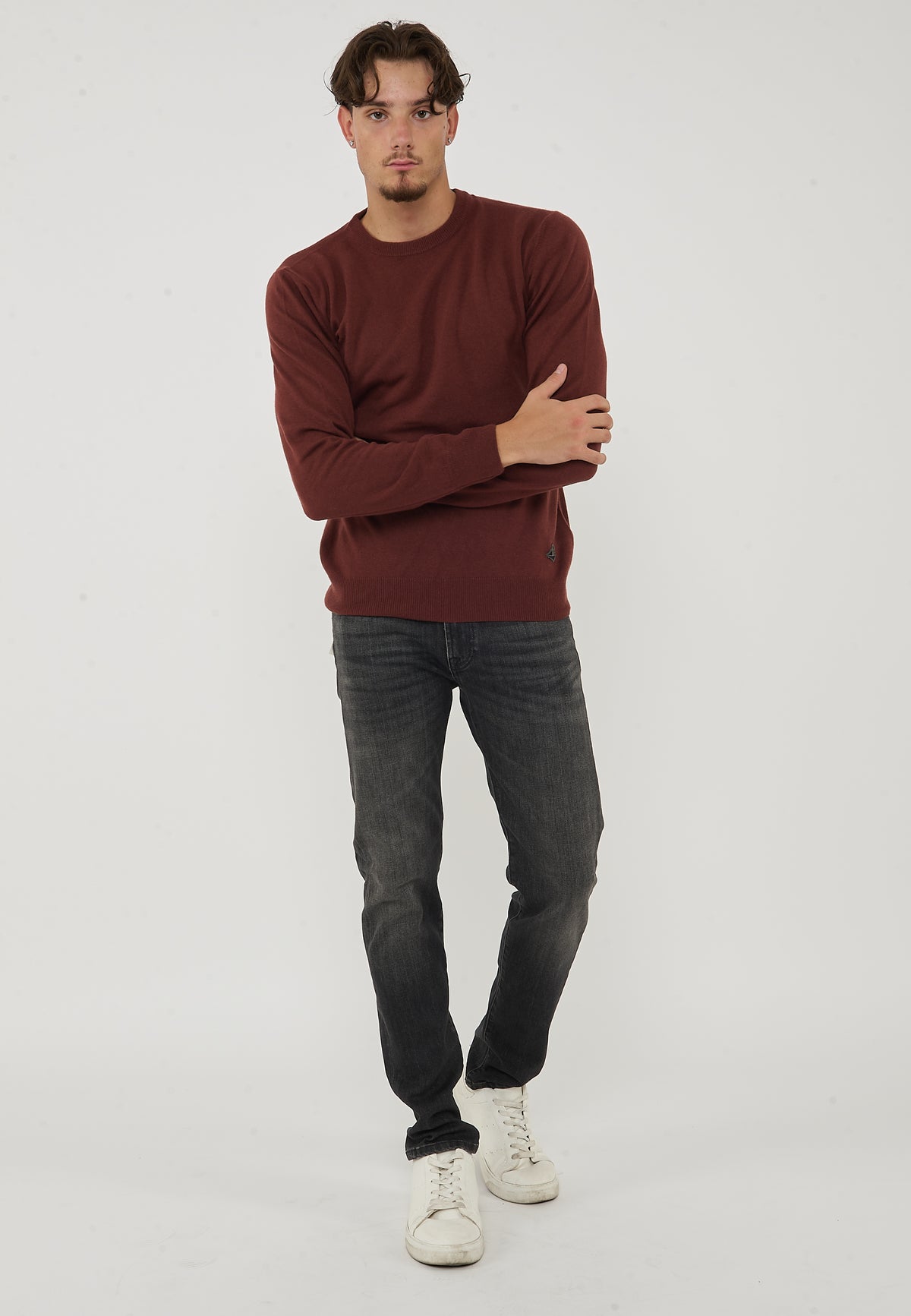 Pullover Girocollo Crew Basic Man Vicugna 