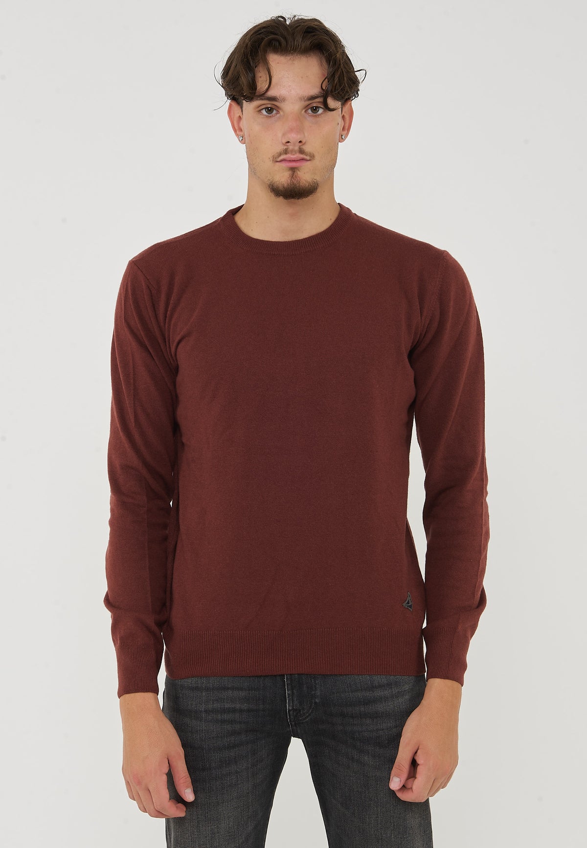 Pullover Girocollo Crew Basic Man Vicugna 