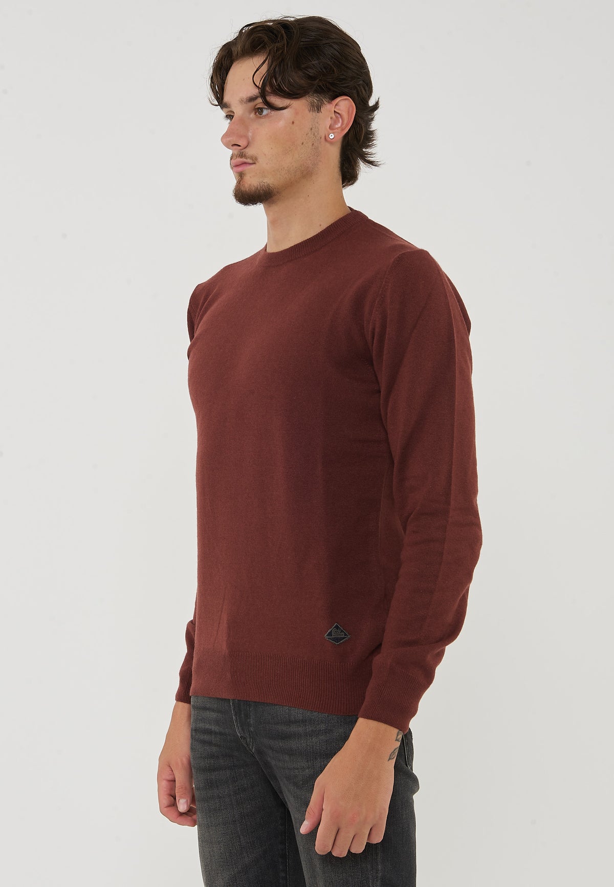 Pullover Girocollo Crew Basic Man Vicugna 