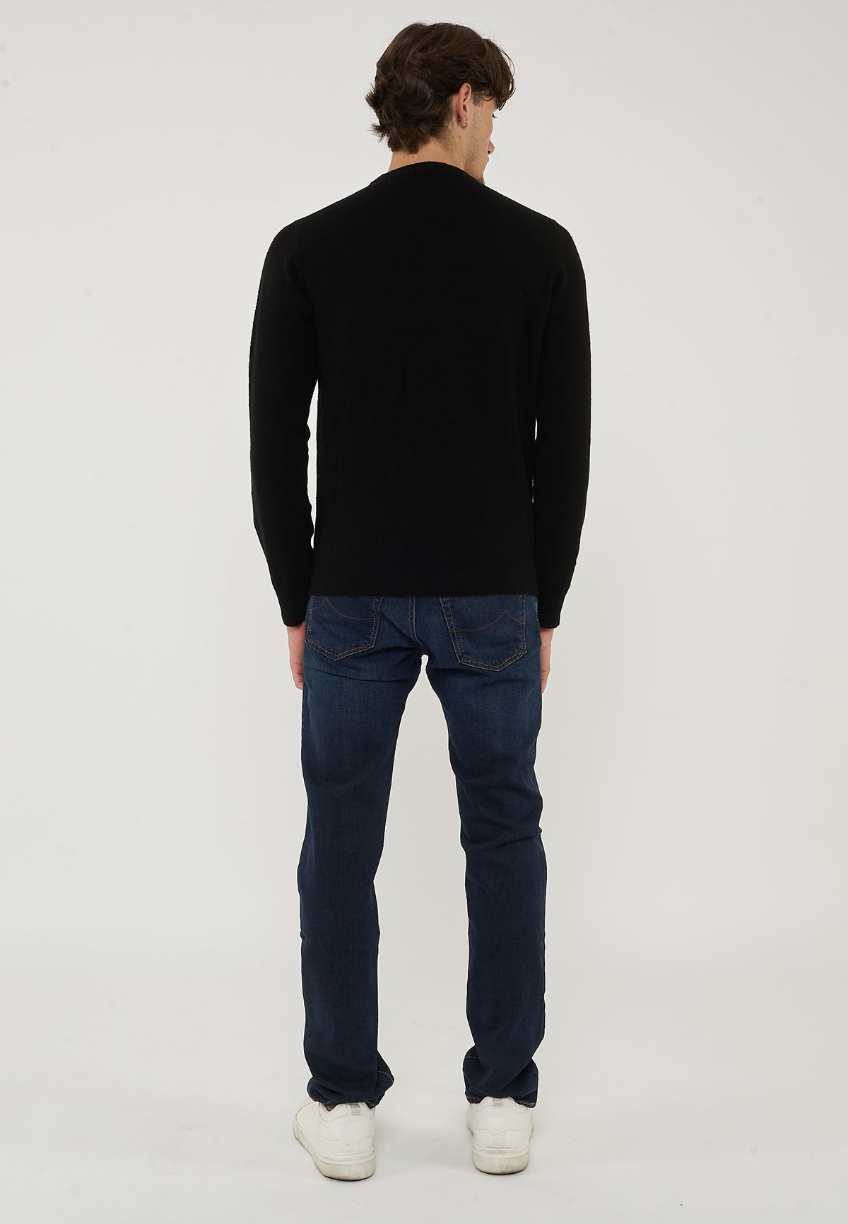 Pullover Misto Cashemeire  Girocollo Crew Basic Man Black 