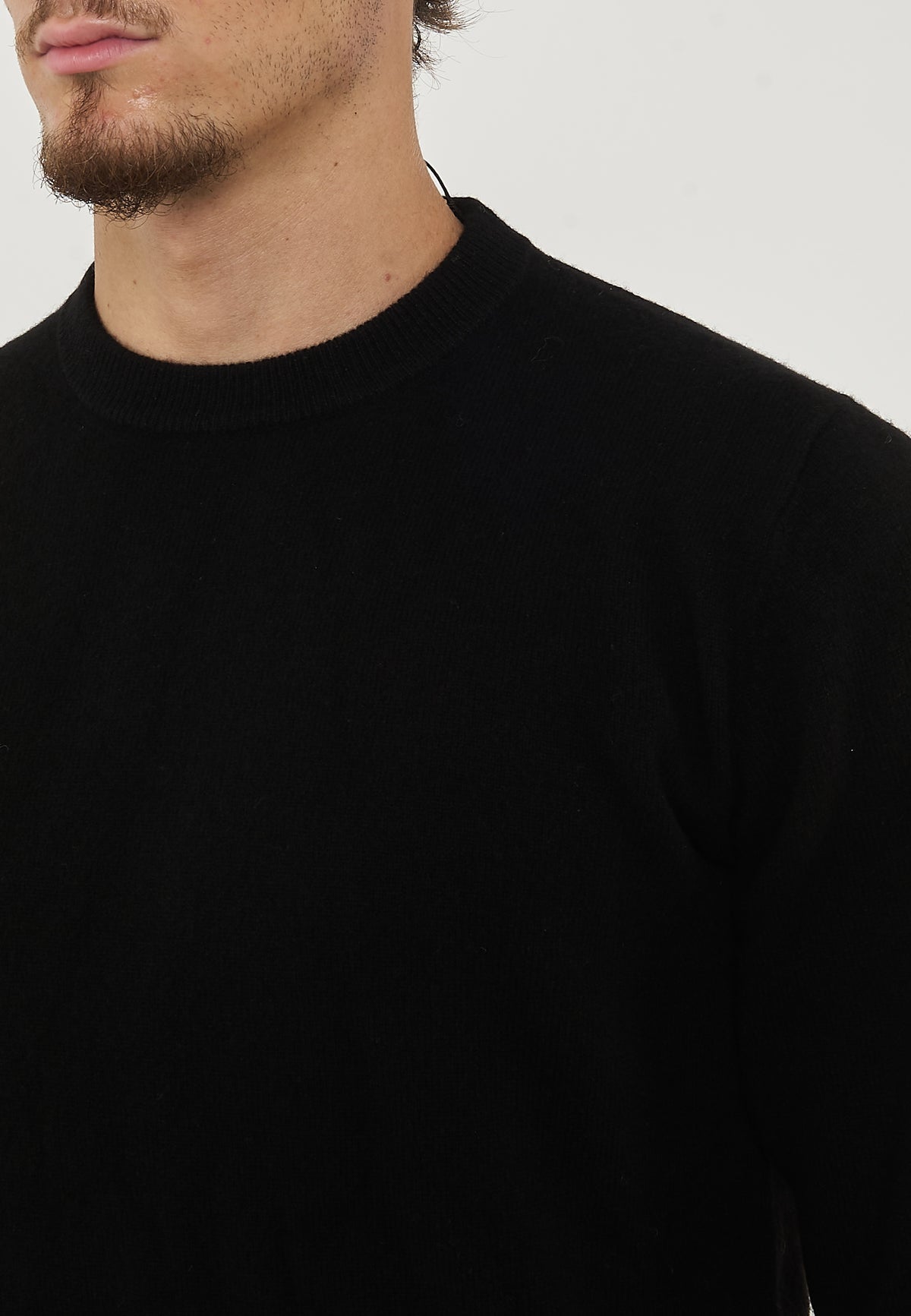 Pullover Misto Cashemeire  Girocollo Crew Basic Man Black 