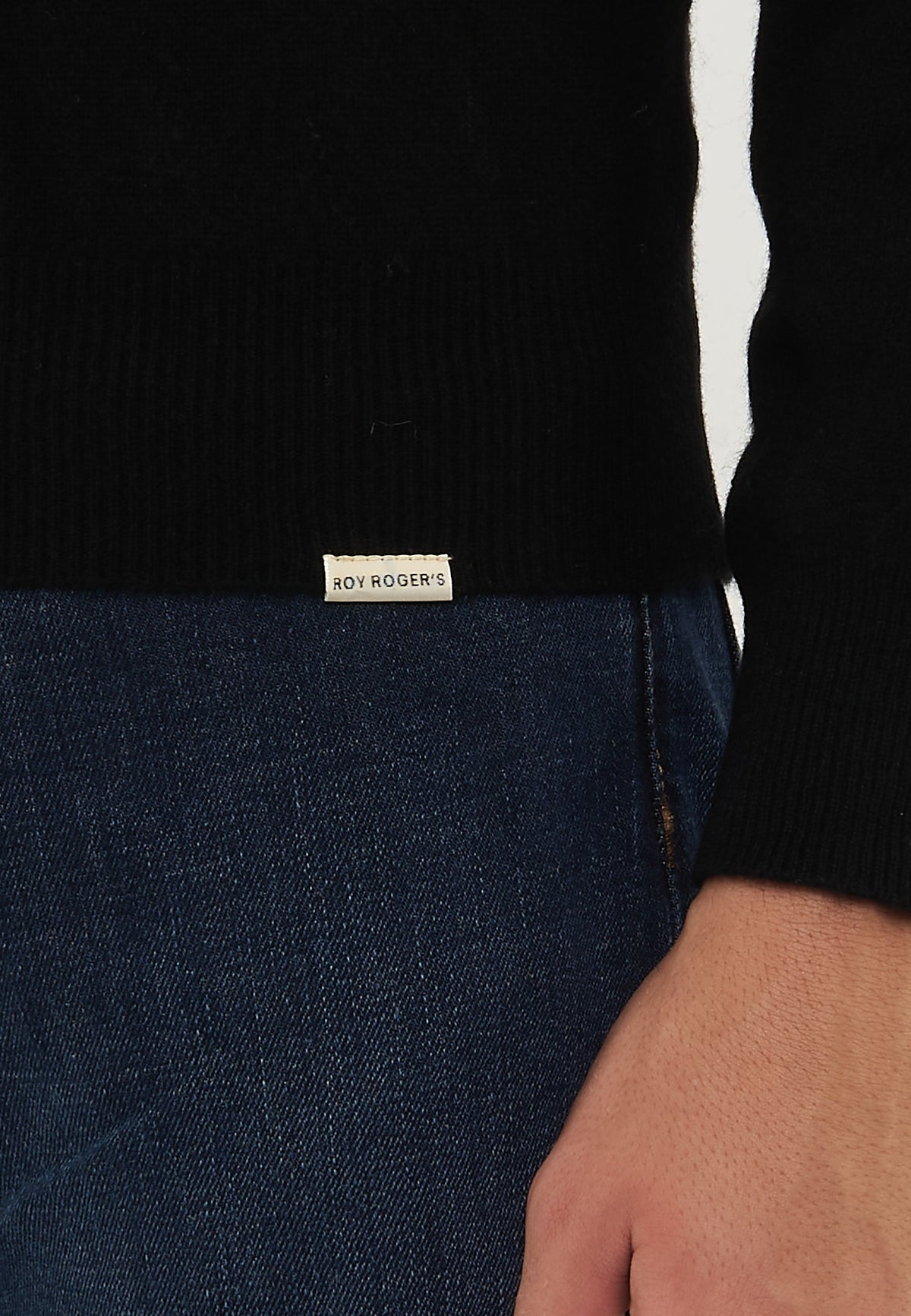 Pullover Misto Cashemeire  Girocollo Crew Basic Man Black 