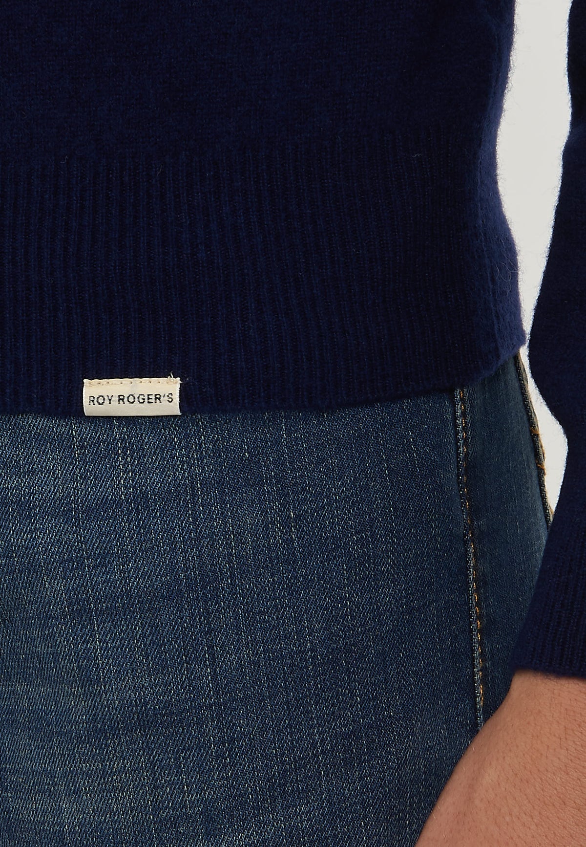 Pullover Misto Cashemeire  Girocollo Crew Basic Man Blue Navy 