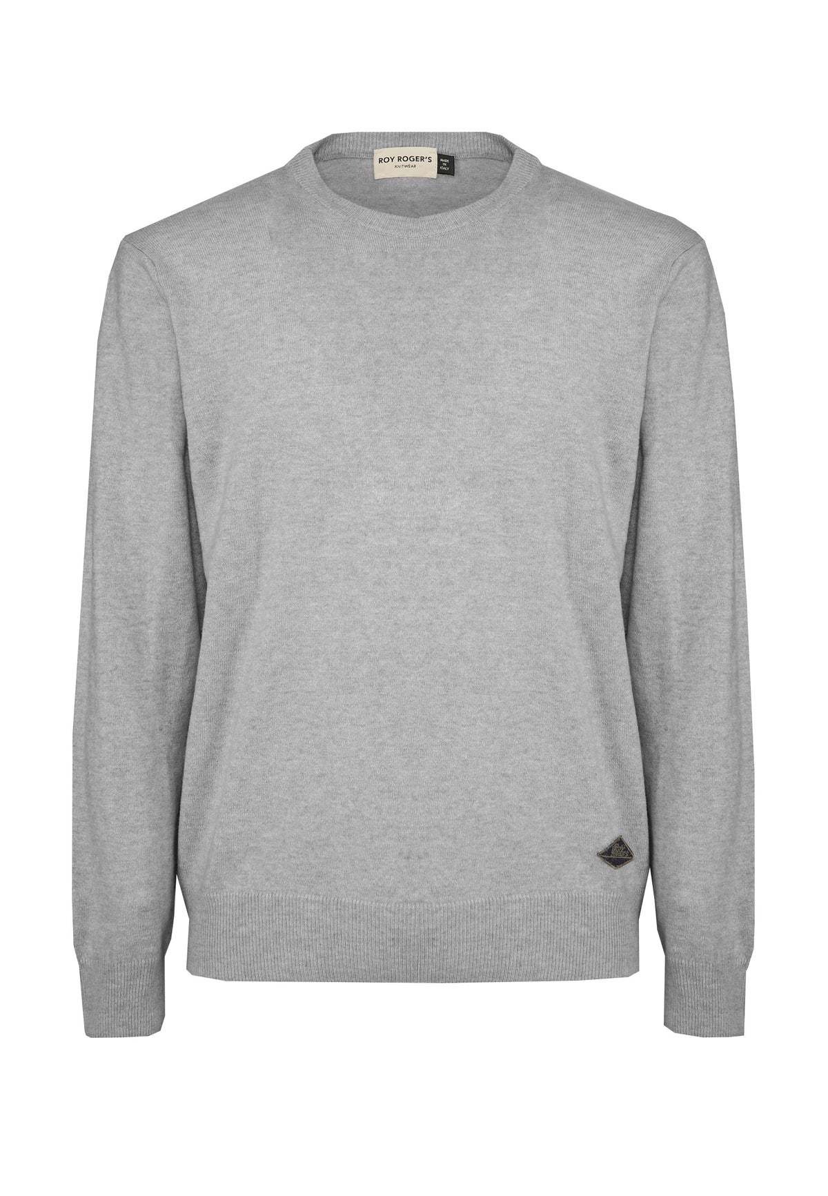 Pullover Misto Cashemeire  Girocollo Crew Basic Man Grey Melange 