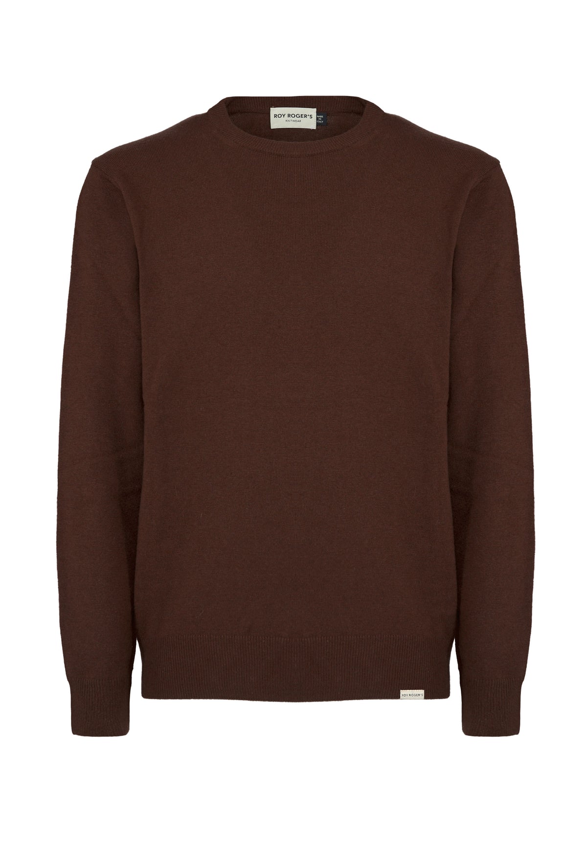Pullover Misto Cashemeire  Girocollo Crew Basic Man Brown 