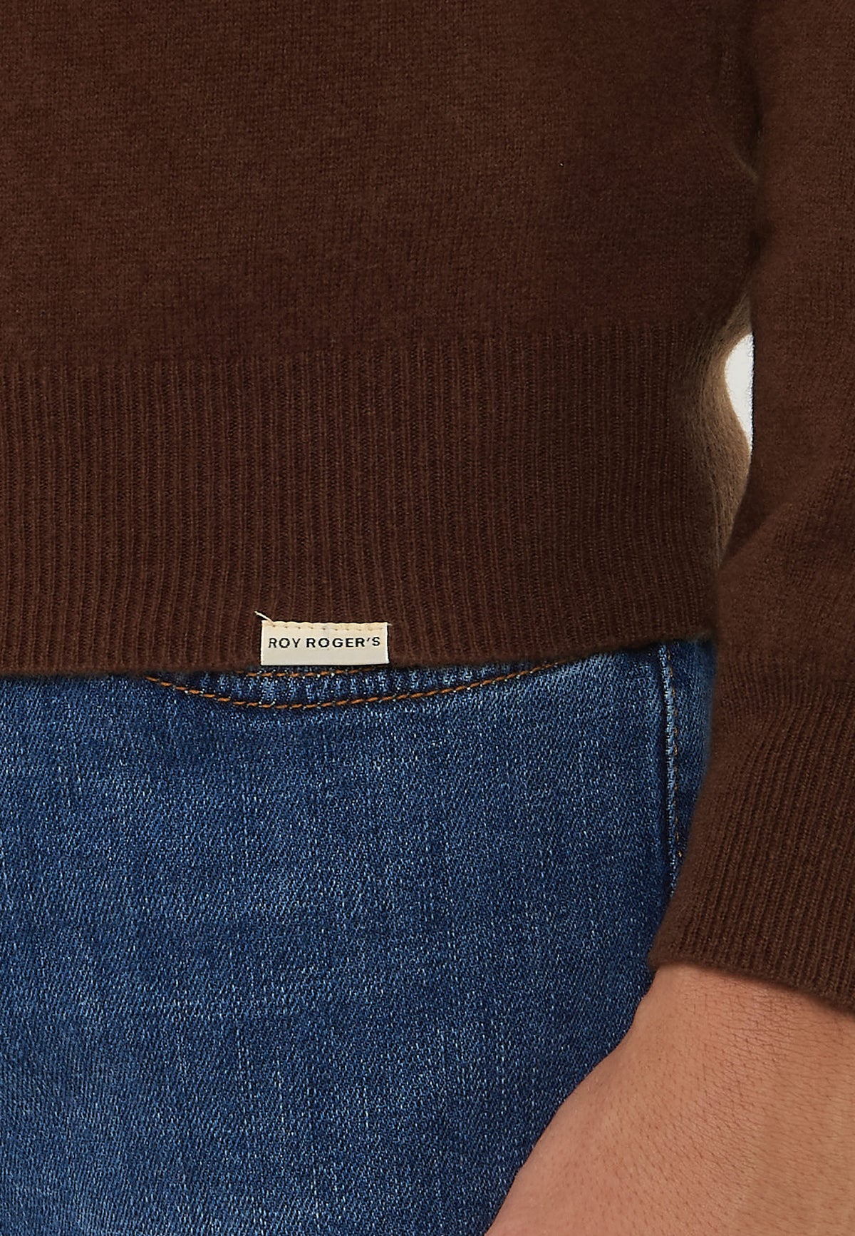 Pullover Misto Cashemeire  Girocollo Crew Basic Man Brown 