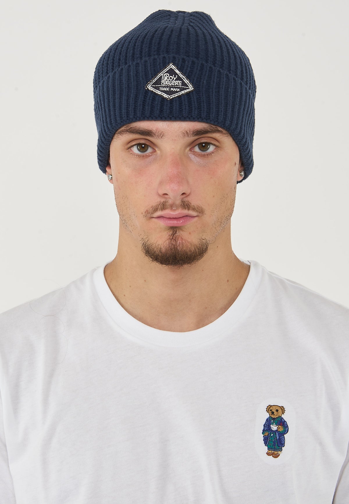 Beanie In Maglia Blue Navy 