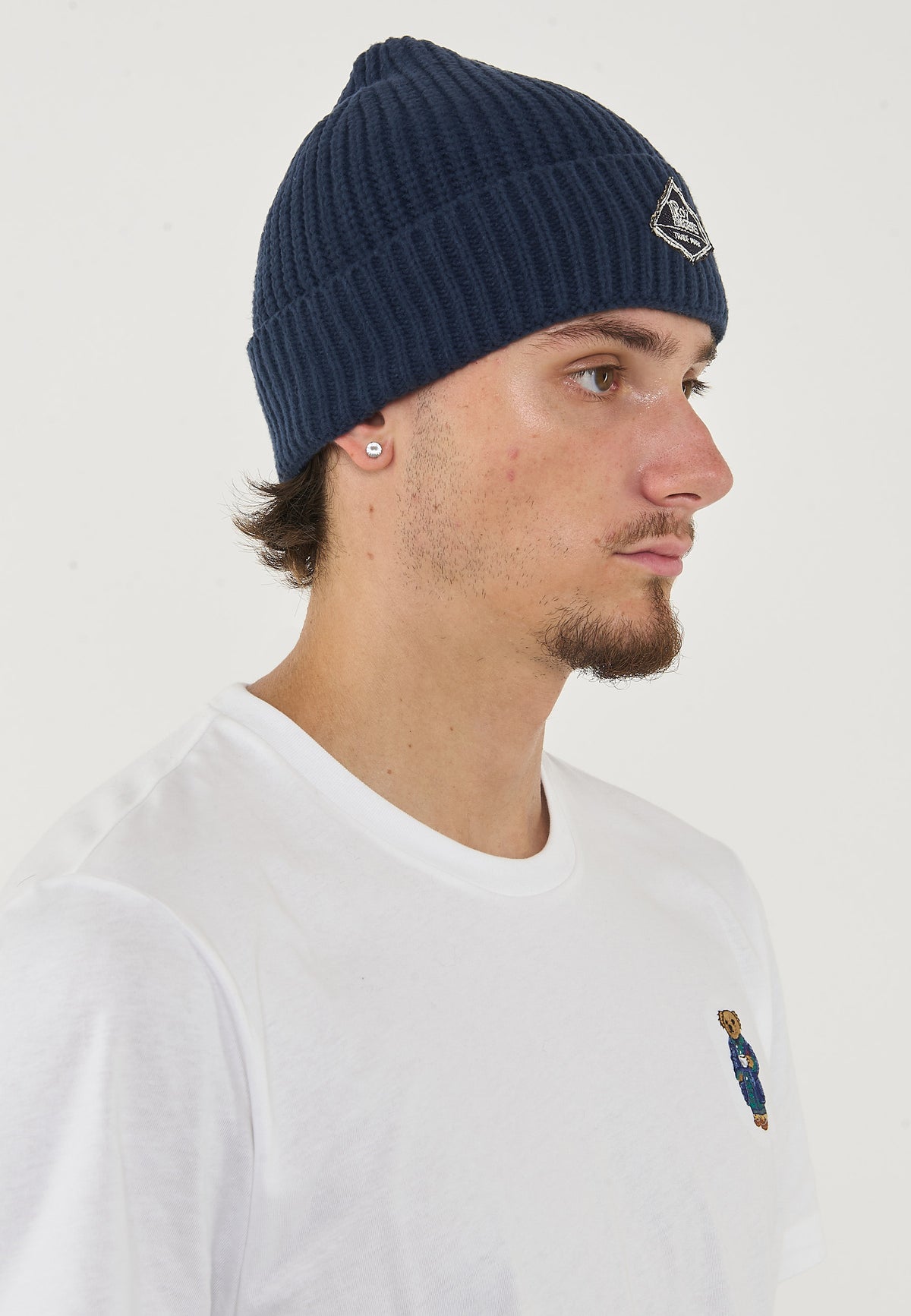 Beanie In Maglia Blue Navy 