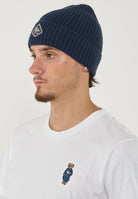 Beanie In Maglia Blue Navy 
