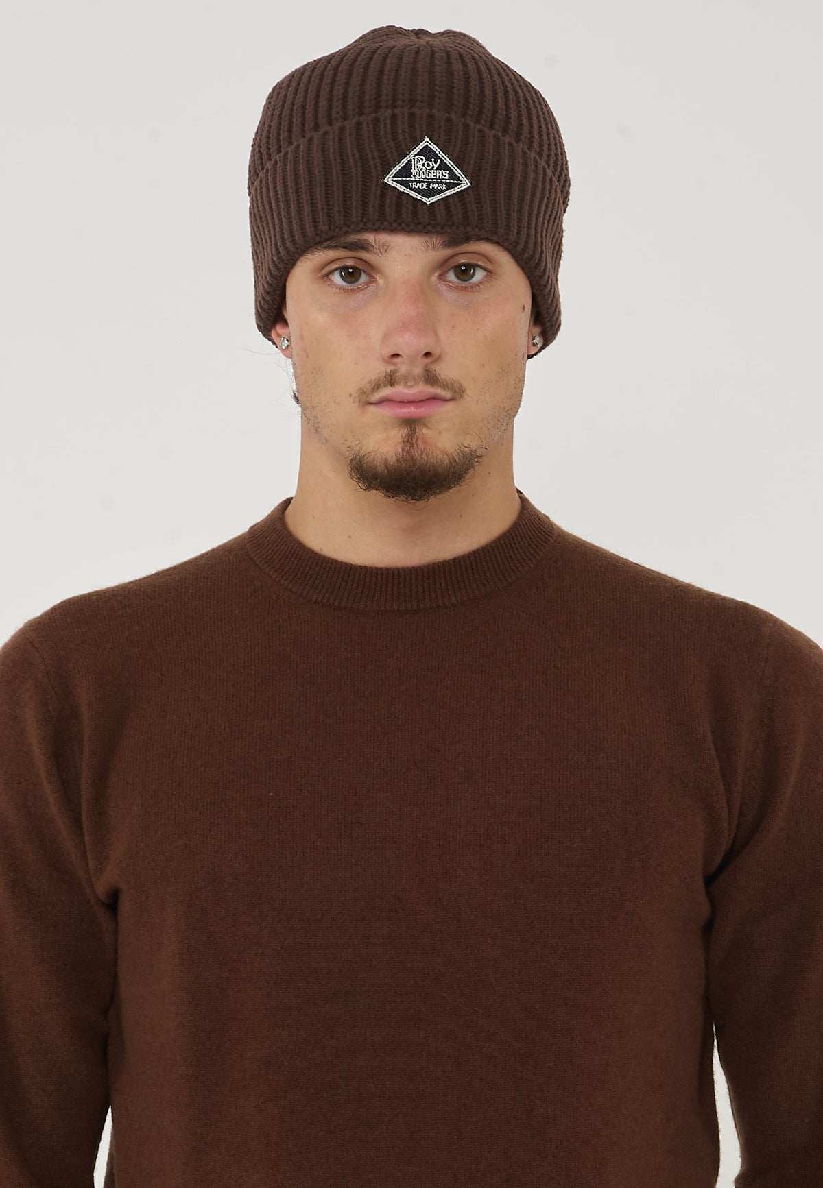 Beanie In Maglia Brown 